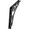 Ekena Millwork Tristan Wrought Iron Bracket, (Single center brace), Antiqued Silver 1 1/2"W x 7 1/2"D x 10"H BKTM01X07X10STNASV - alternate 1